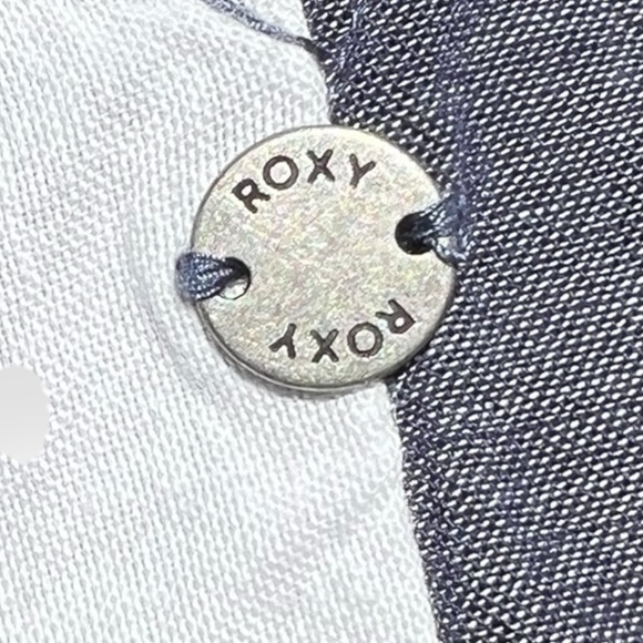 🌻ROXY "Same Old" Blues Striped Wide Leg Jumpsuit With Belt || Size Small - Picture 7 of 11